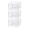 IRIS USA 3Pack 14.5qt Stackable Plastic Storage Drawers, White